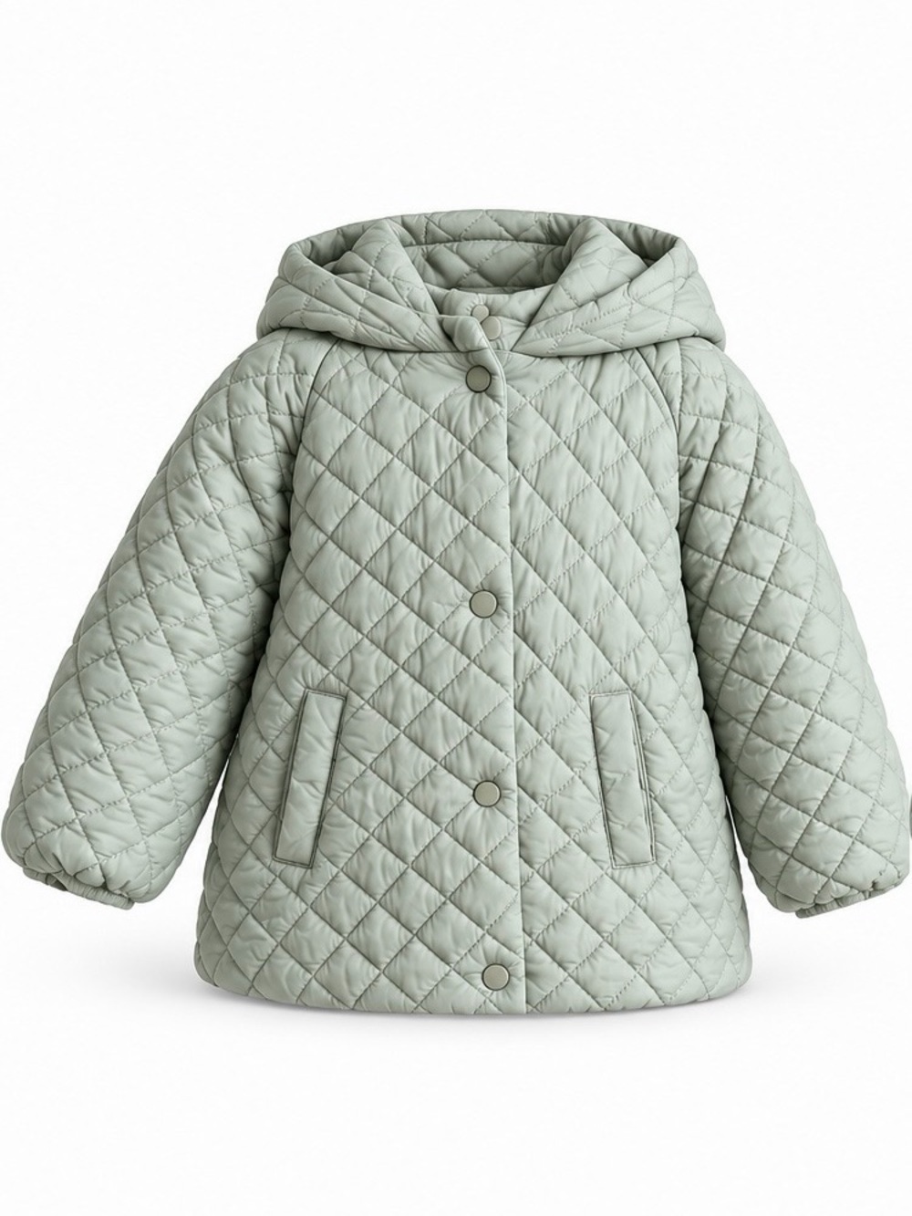 Zara - Girls light mint puffer jacket
